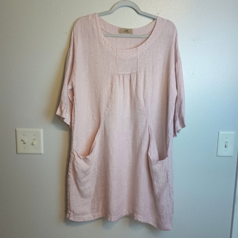Soft Linen Tunic Dress J S Millenium  size Large